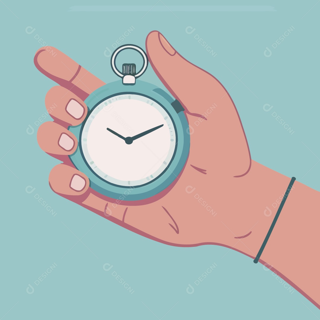 Relógio de Bolso Ilustração Vetor EPS