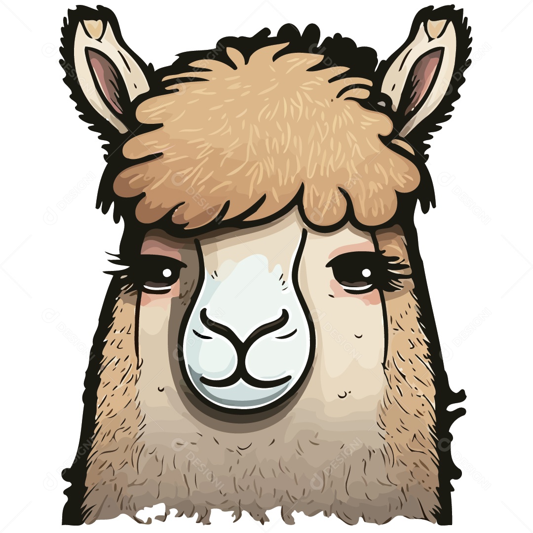 Lhama Ilustração Vetor EPS