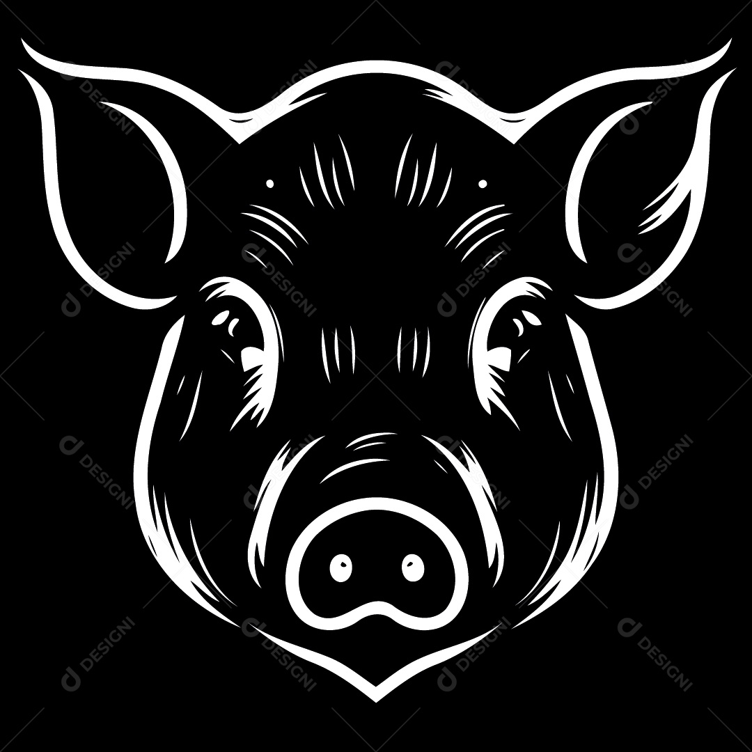 Porco Ilustração Vetor EPS