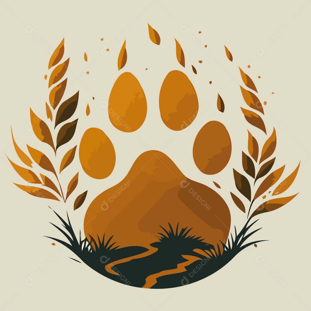 Pata De Animal Ilustração Vetor EPS