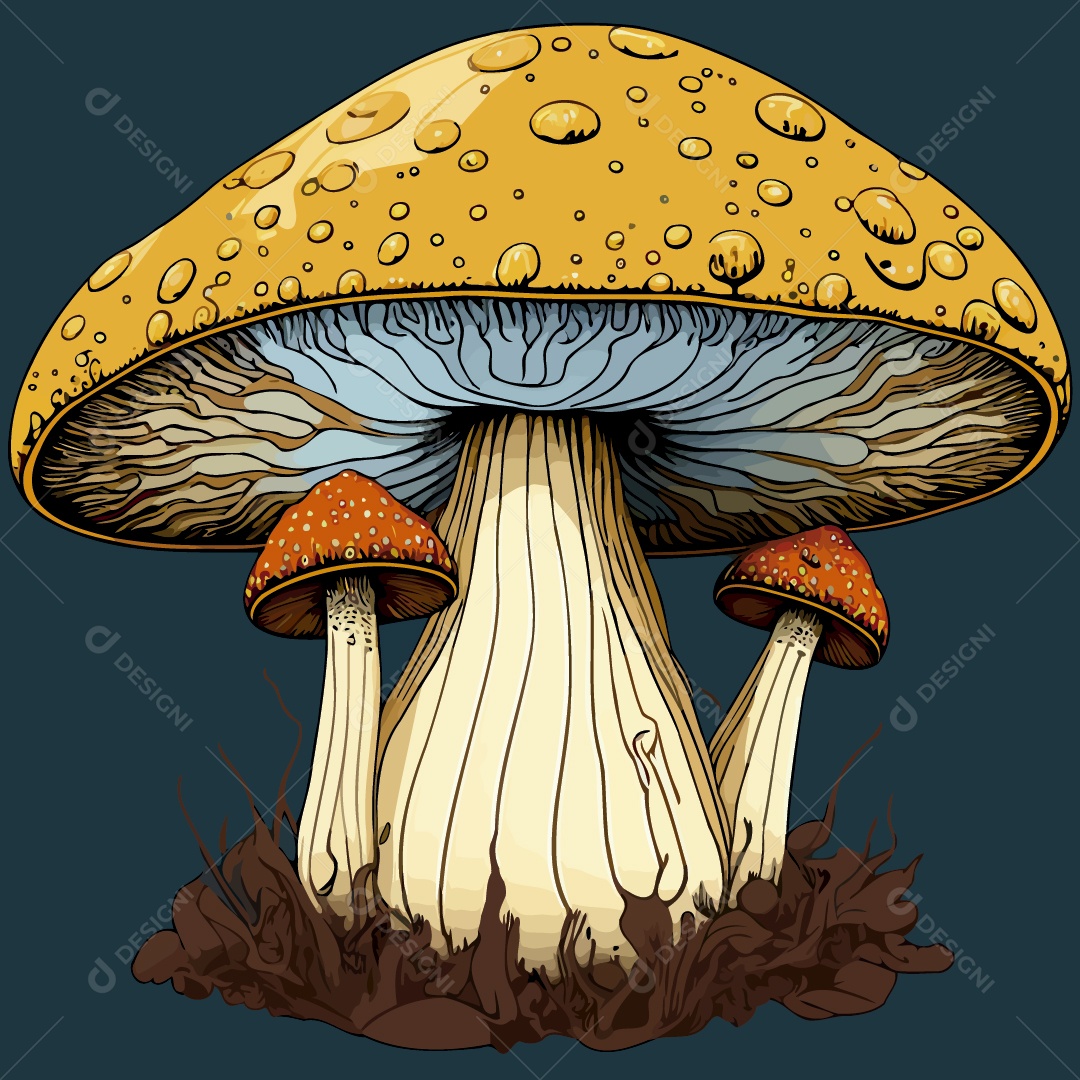 Cogumelo Ilustração Vetor EPS