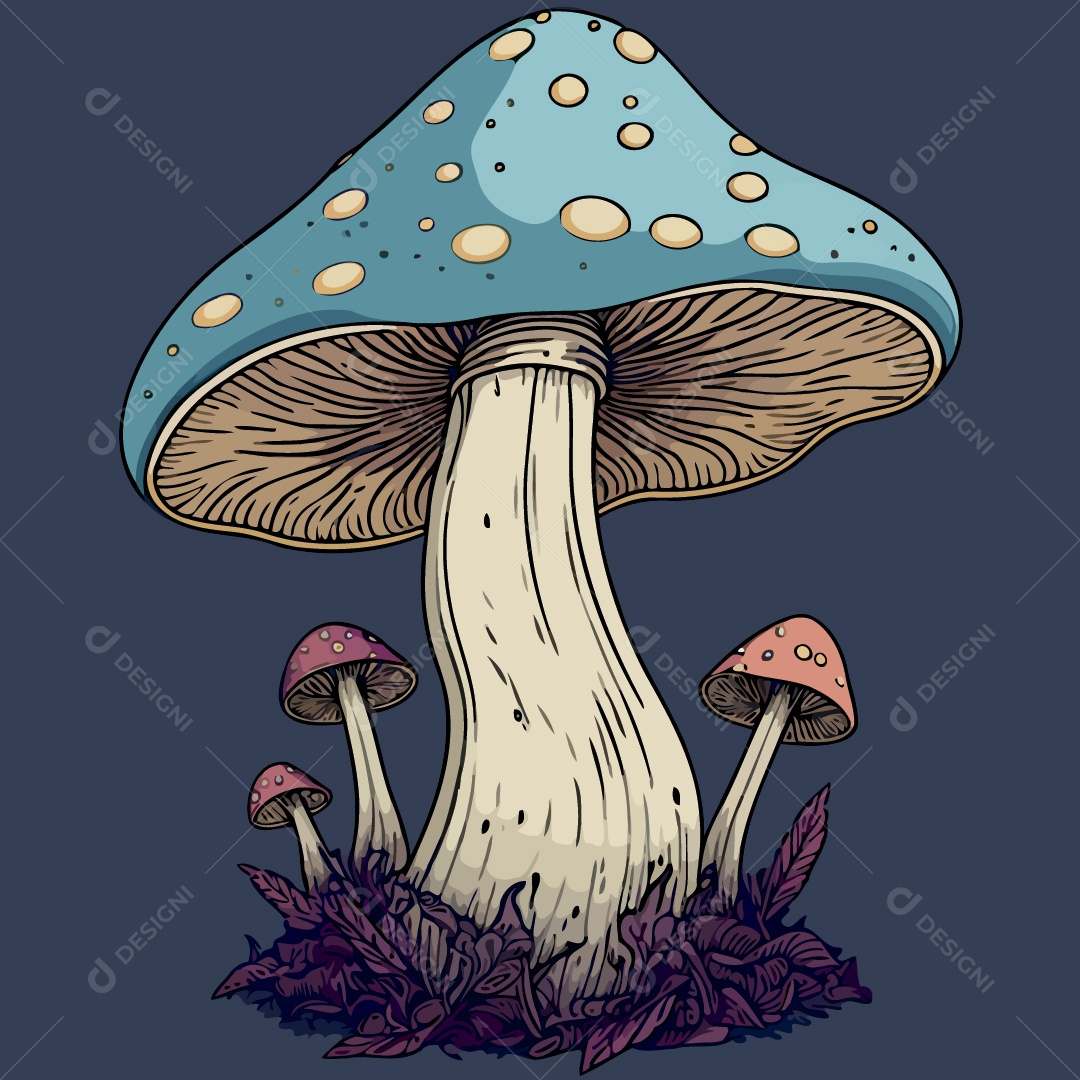 Cogumelo Ilustração Vetor EPS