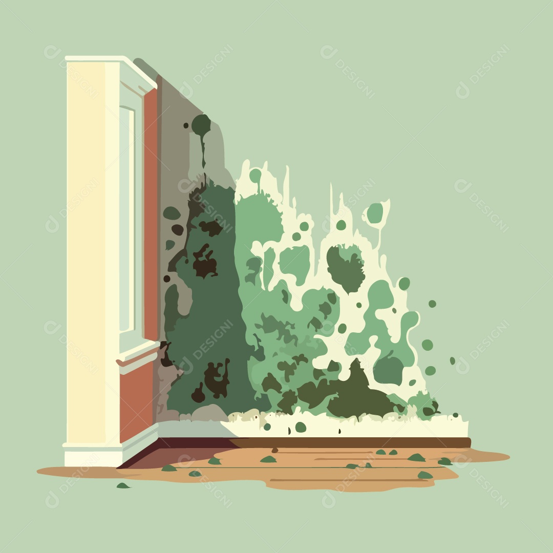 Parede Mofada Ilustração Vetor EPS