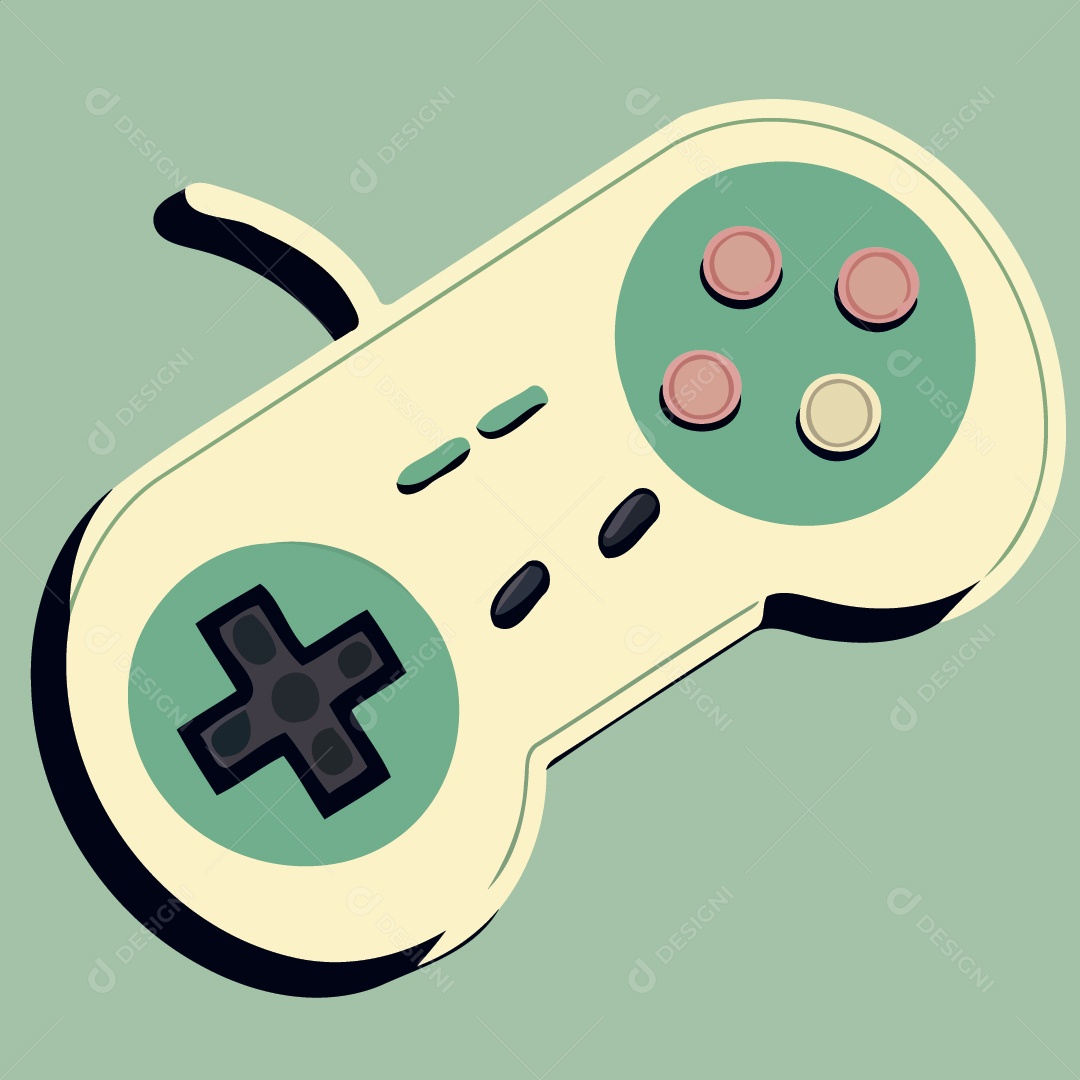 Controle de Vídeo Game Ilustração Vetor EPS