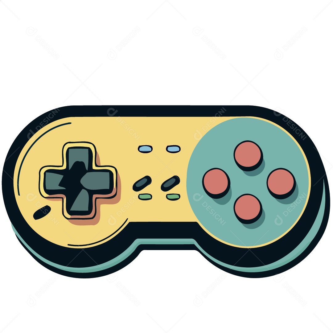 Controle de Vídeo Game Ilustração Vetor EPS