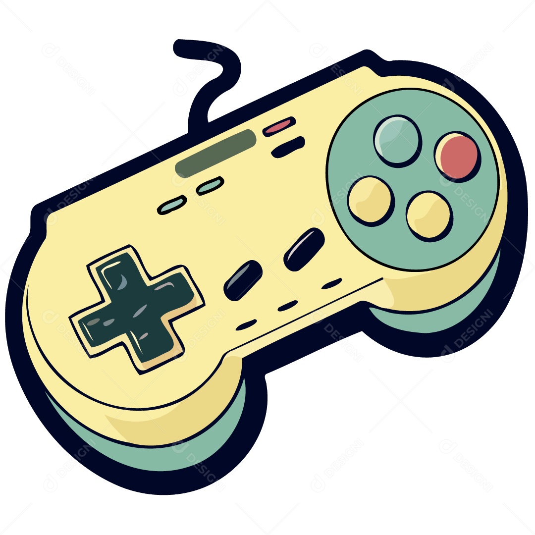 Controle de Vídeo Game Ilustração Vetor EPS