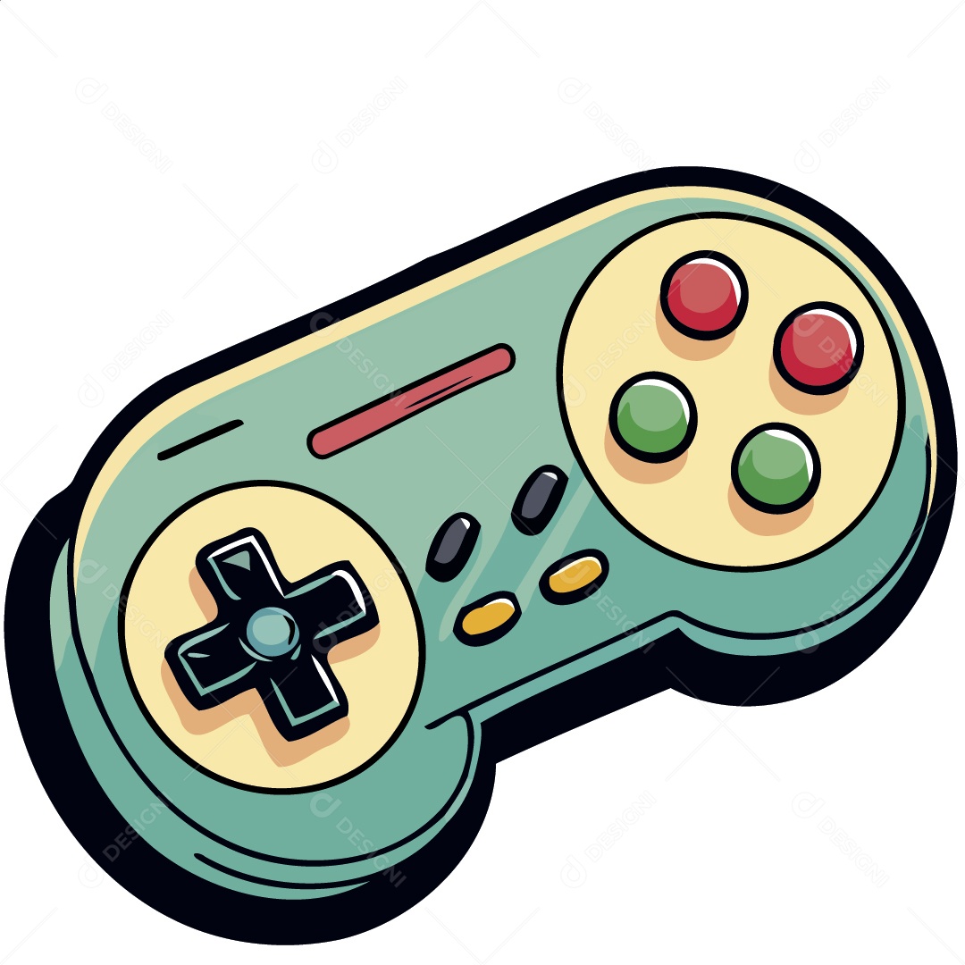 Controle de Vídeo Game Ilustração Vetor EPS