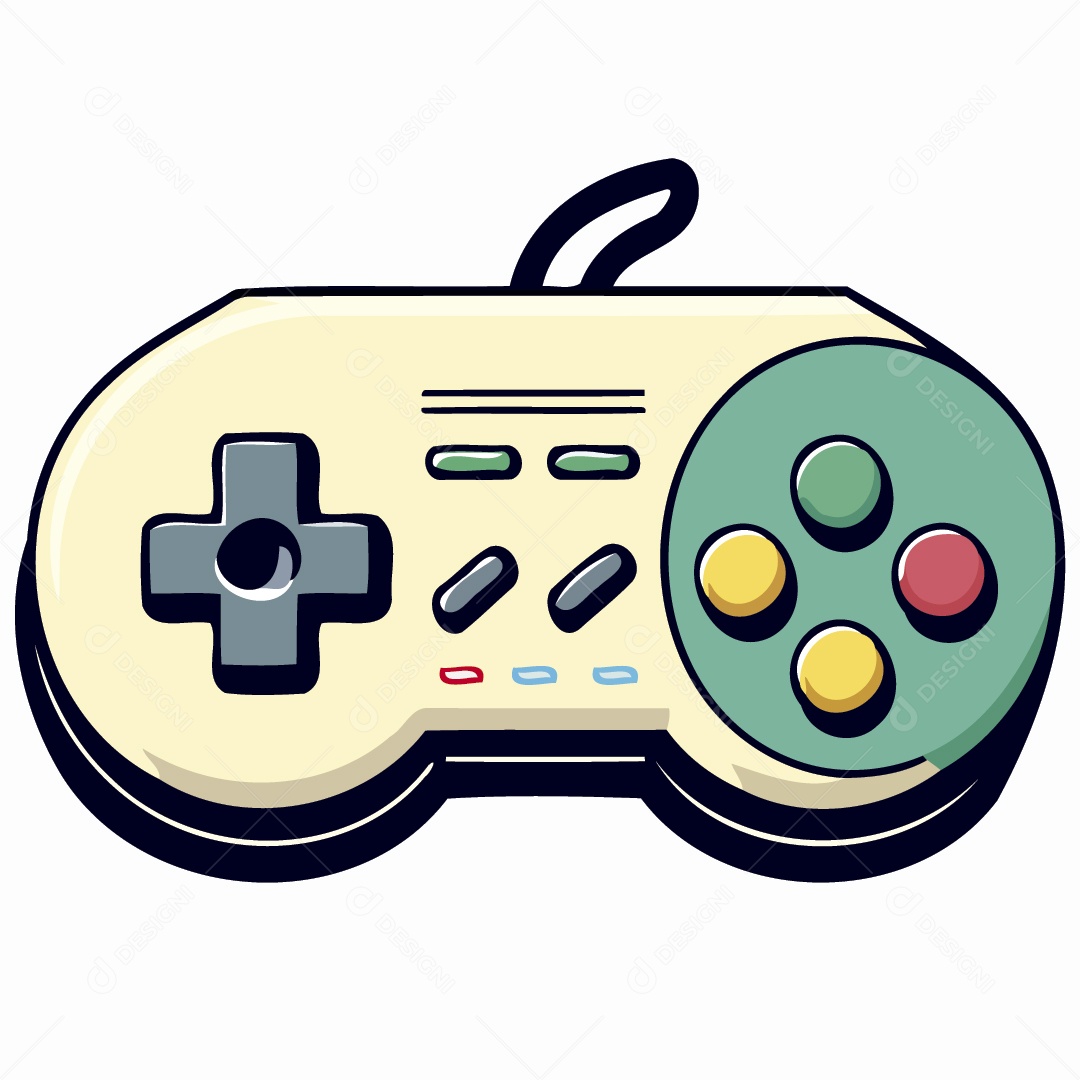 Controle de Vídeo Game Ilustração Vetor EPS