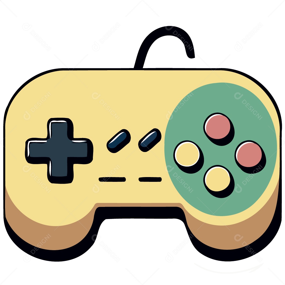 Controle de Vídeo Game Ilustração Vetor EPS