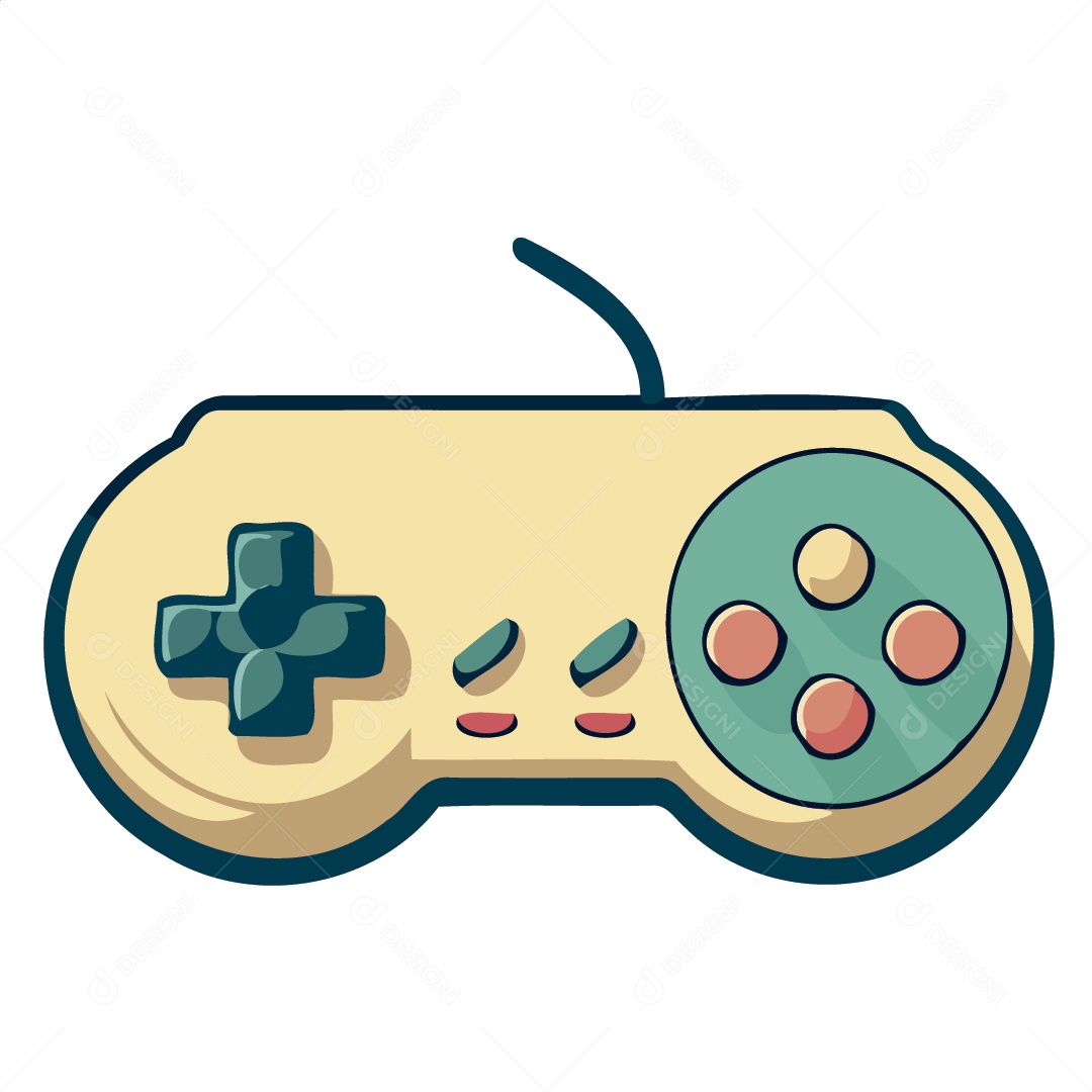 Controle de Vídeo Game Ilustração Vetor EPS