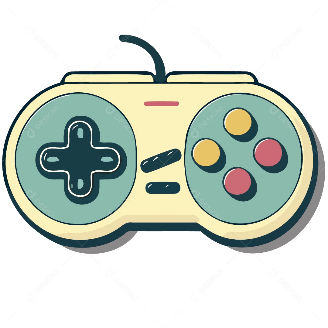 Controle de Vídeo Game Ilustração Vetor EPS