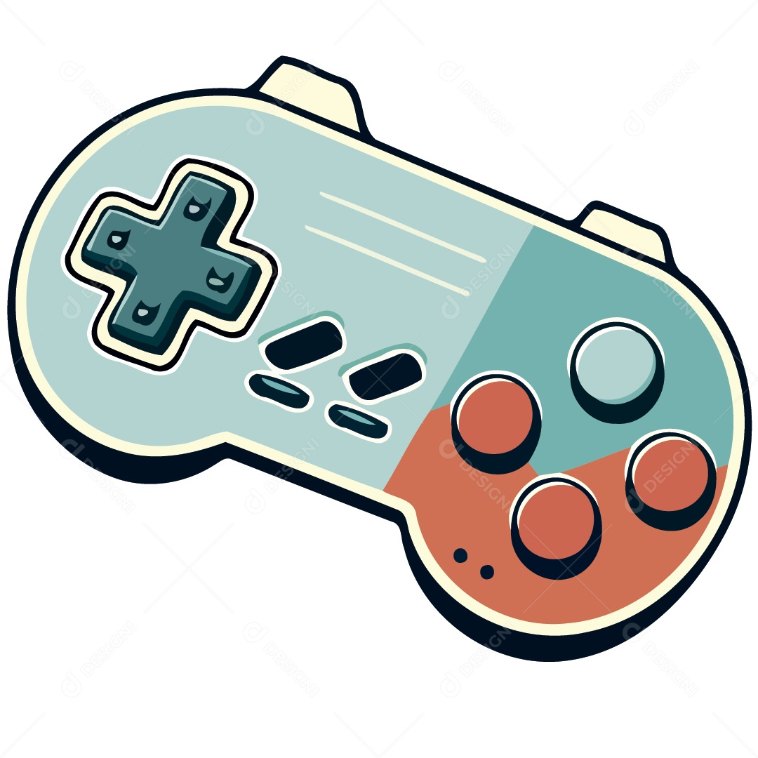 Controle de Vídeo Game Ilustração Vetor EPS