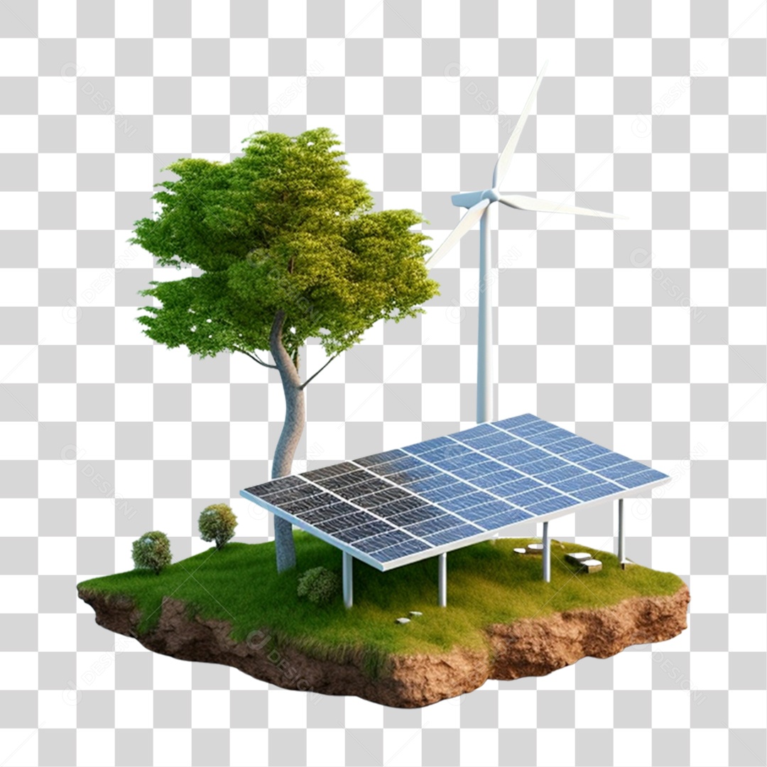 Meio Ambiente Planeta Ilha Moinho de Vento PNG Transparente