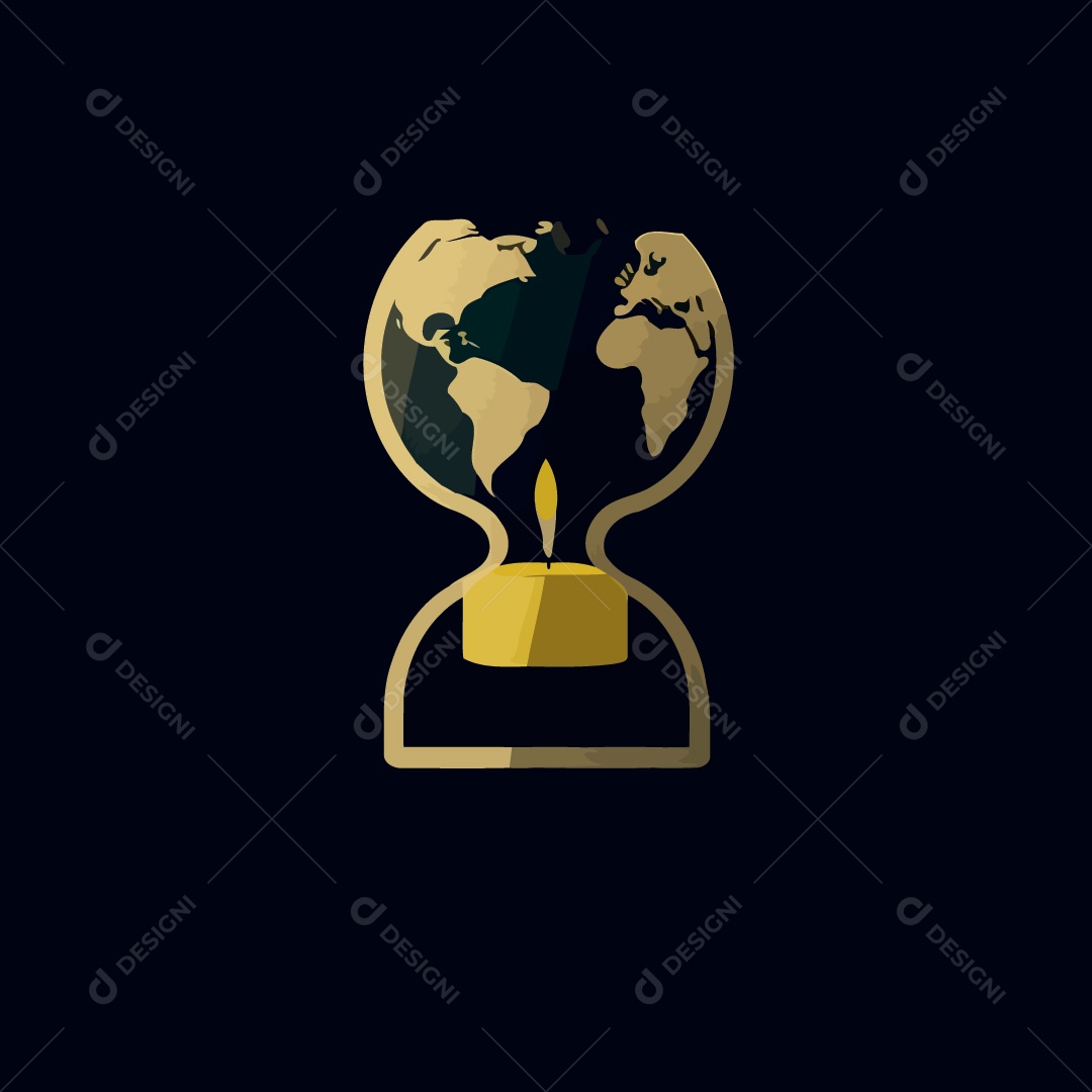 Ilustração da Campanha Hora do Planeta Vetor EPS