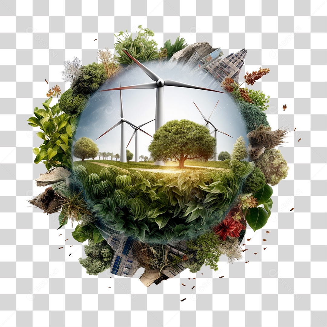 Environment Planet Island Windmill Transparent PNG