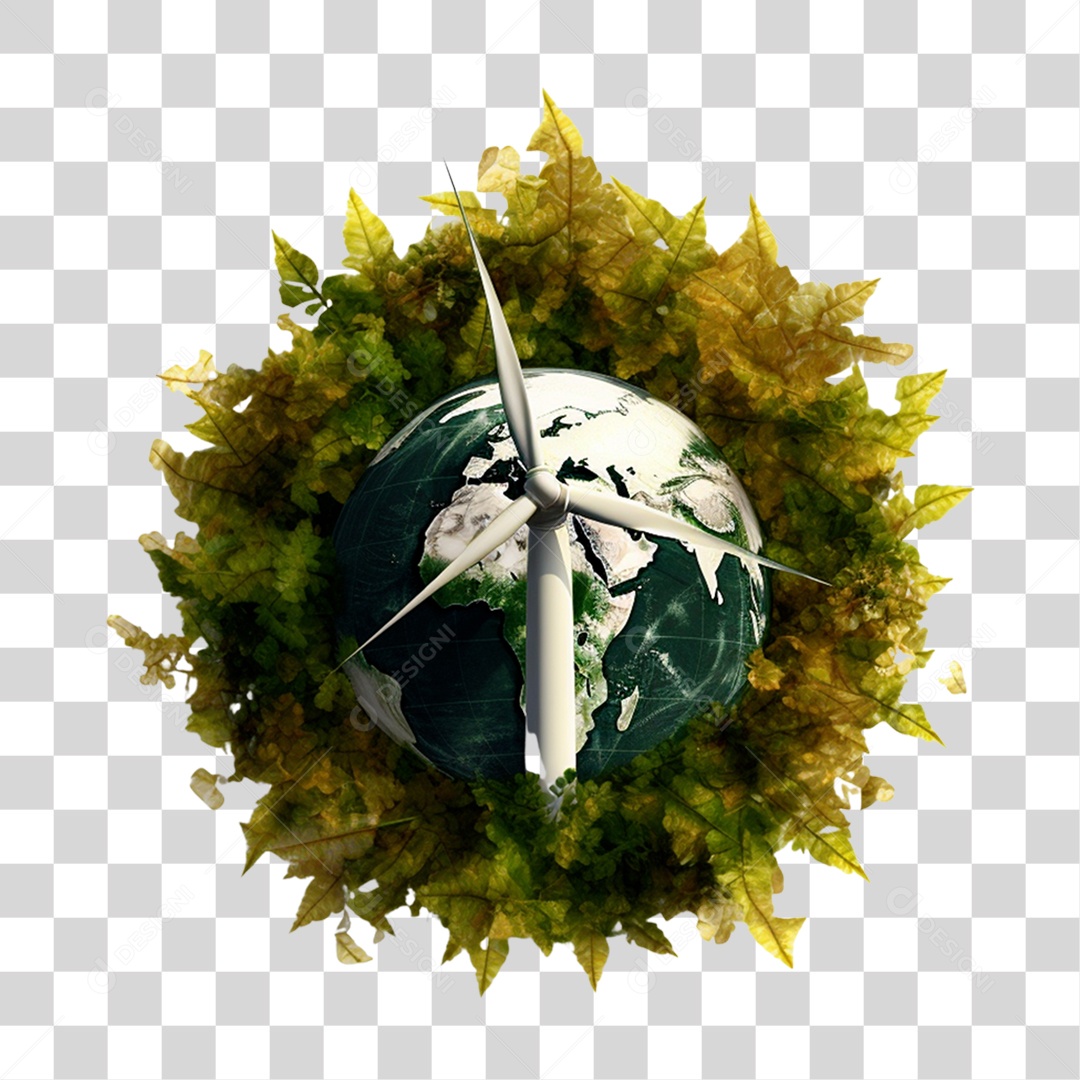 Meio Ambiente Planeta Ilha Moinho de Vento PNG Transparente