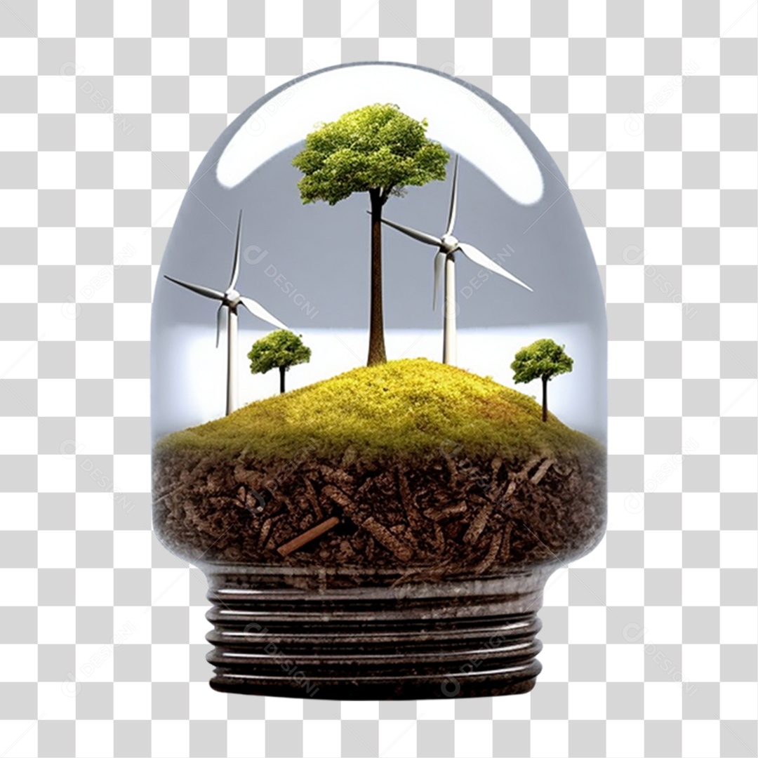 Meio Ambiente Planeta Ilha Moinho de Vento PNG Transparente
