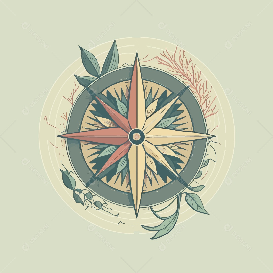 Rosa dos Ventos Ilustração Vetor EPS
