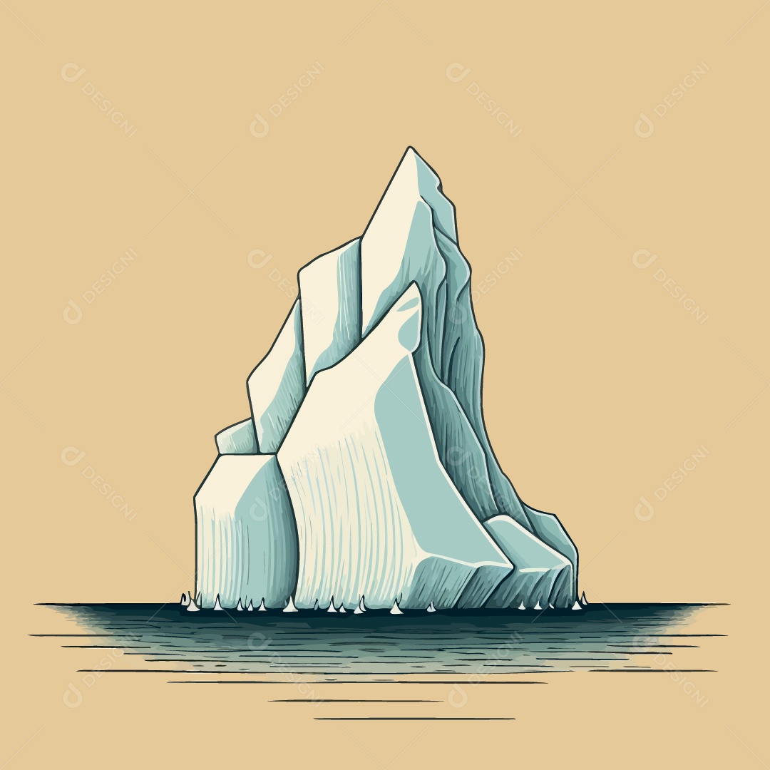 Iceberg Ilustração Vetor EPS