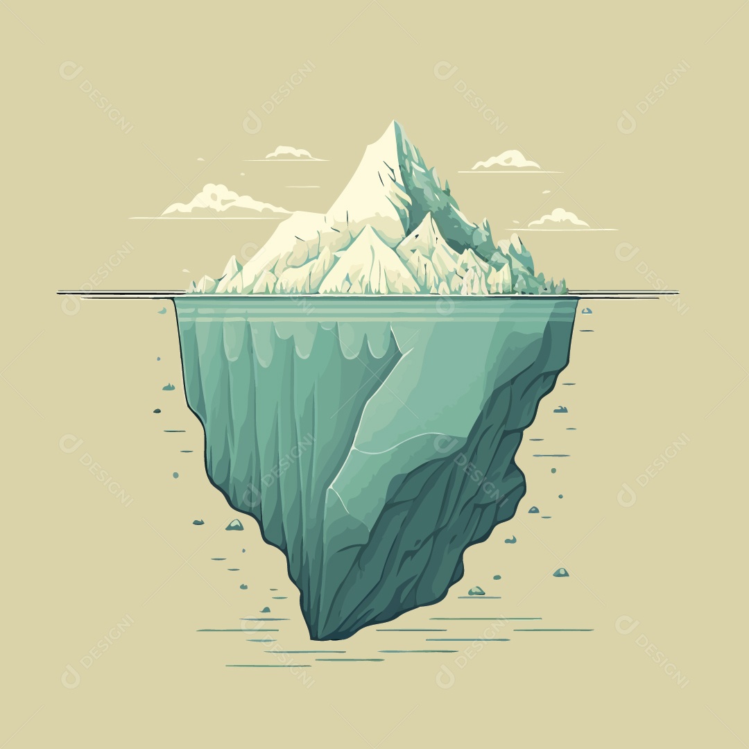 Iceberg Ilustração Vetor EPS