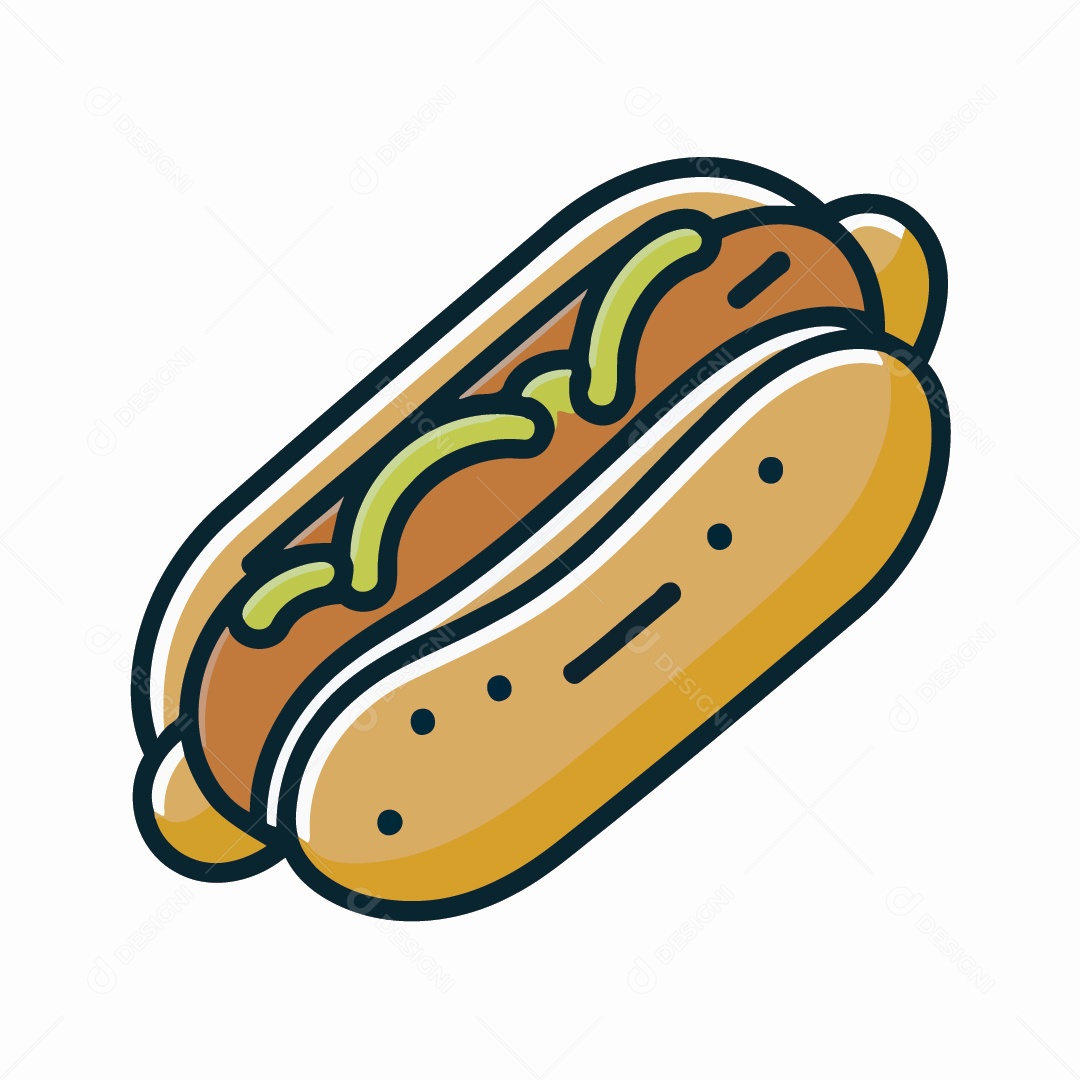 Cachorro Quente Ilustração Vetor EPS