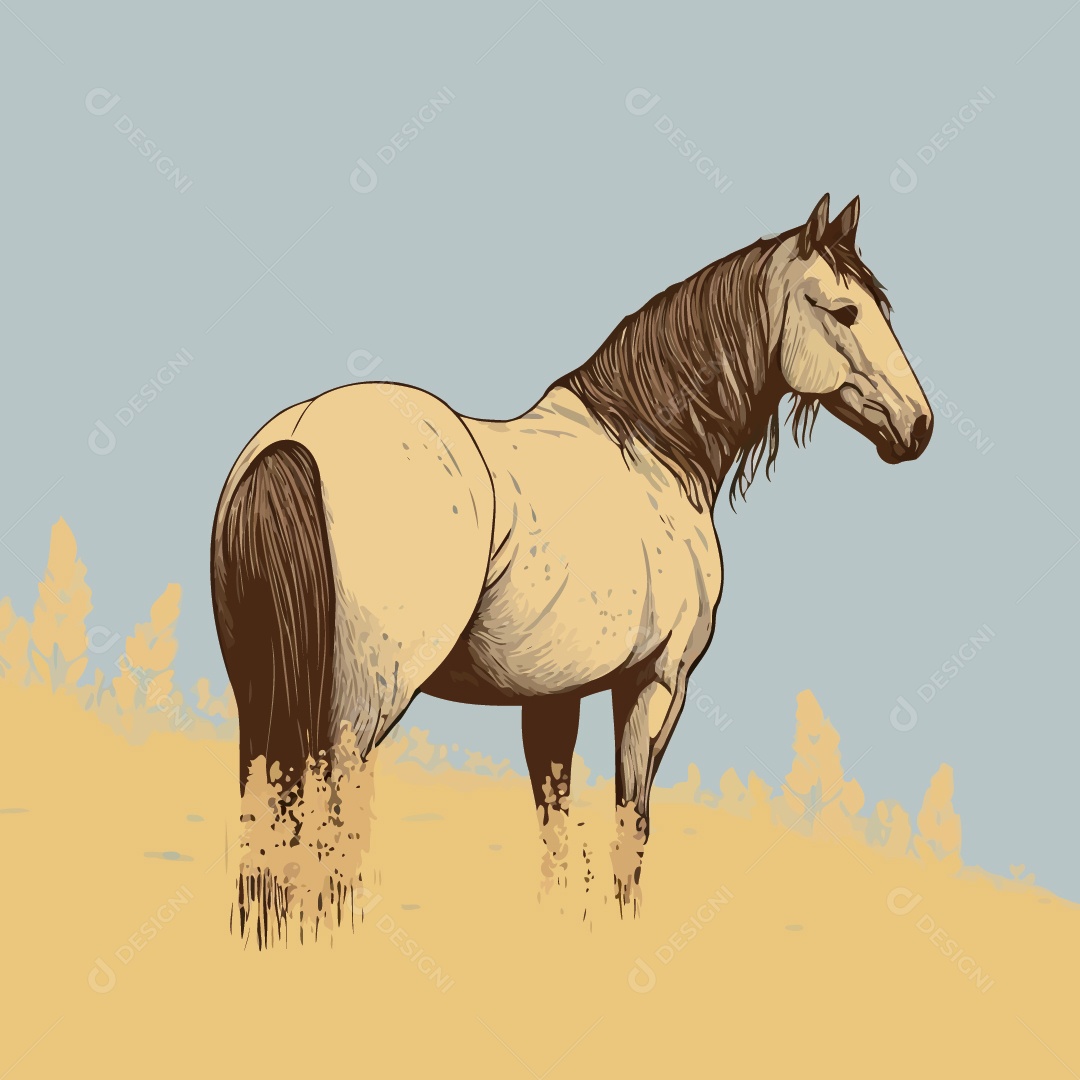 Cavalo Ilustração Vetor EPS