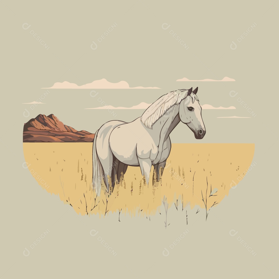 Desenho De Cavalo Vetor EPS