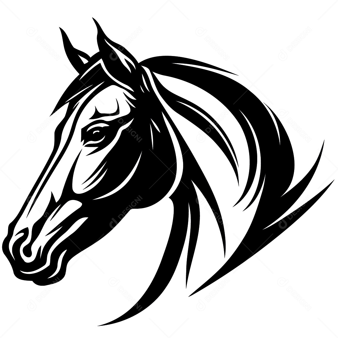 Desenho De Cavalo Vetor EPS