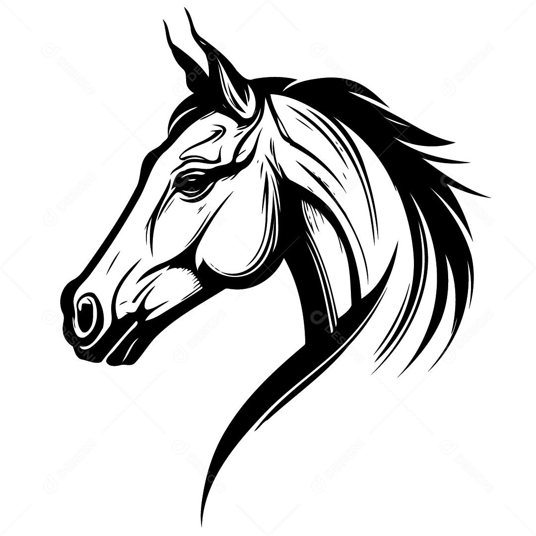 Desenho De Cavalo Vetor EPS