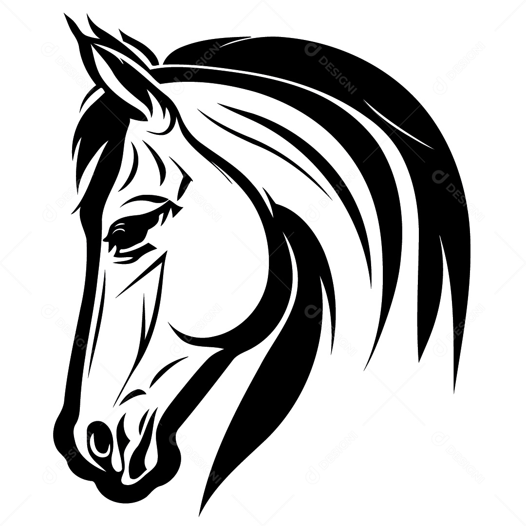 Desenho De Cavalo Vetor EPS