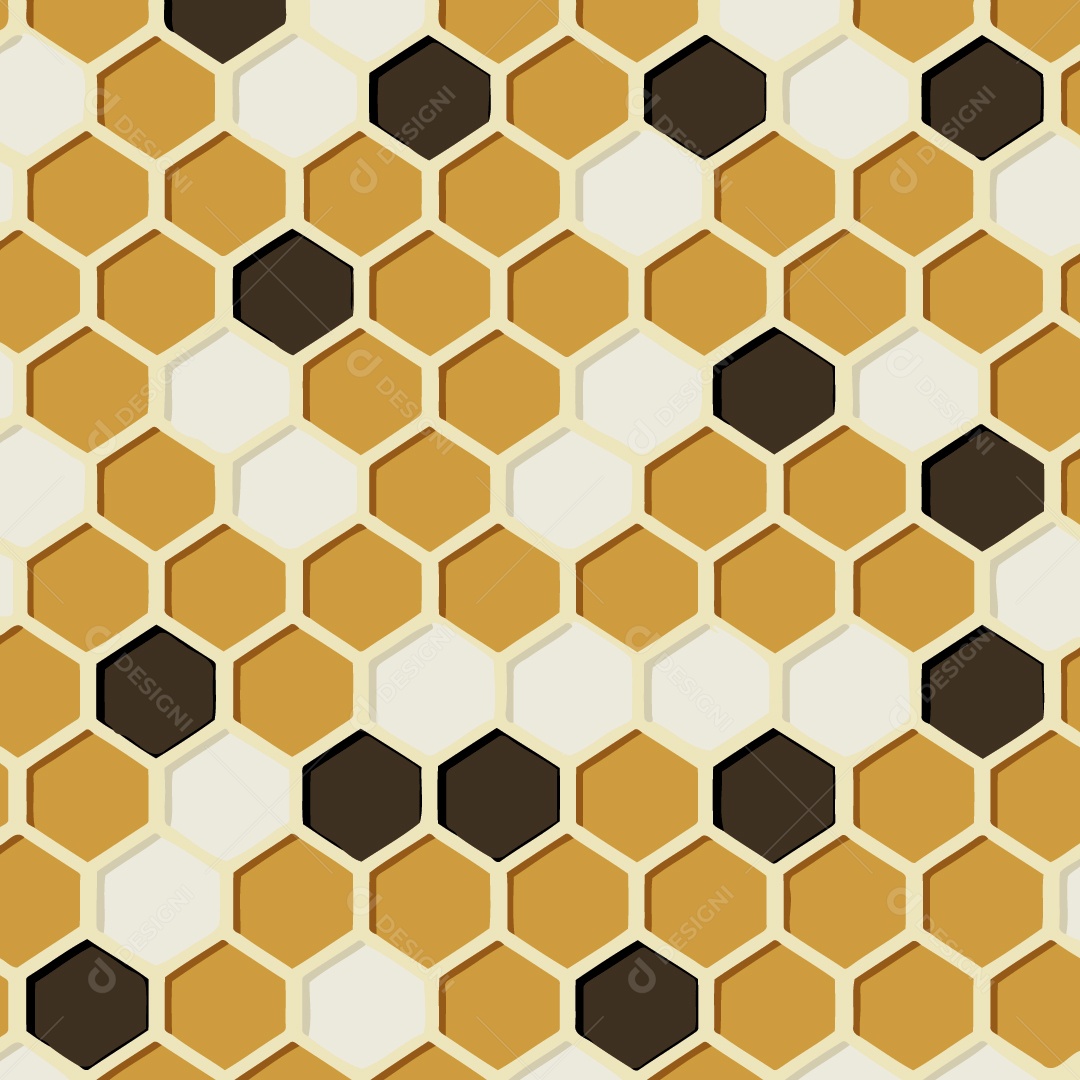 Padrão de Favos de Mel Ilustração Vetor EPS