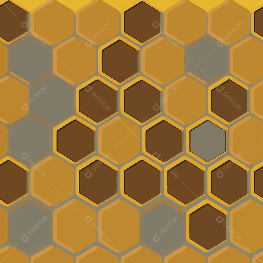 Padrão de Favos de Mel Ilustração Vetor EPS