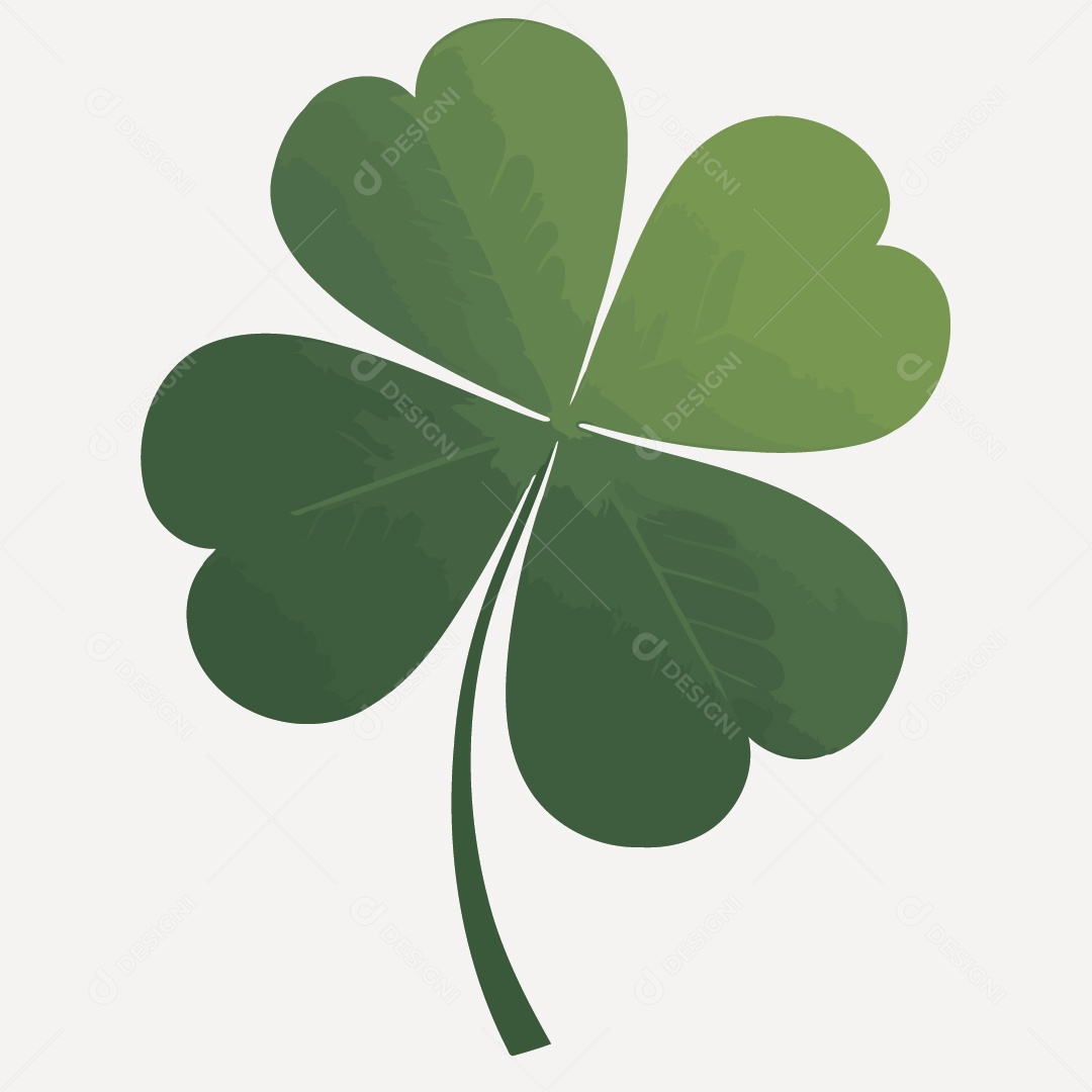 Trevo de Quatro Folhas Ilustração Vetor EPS