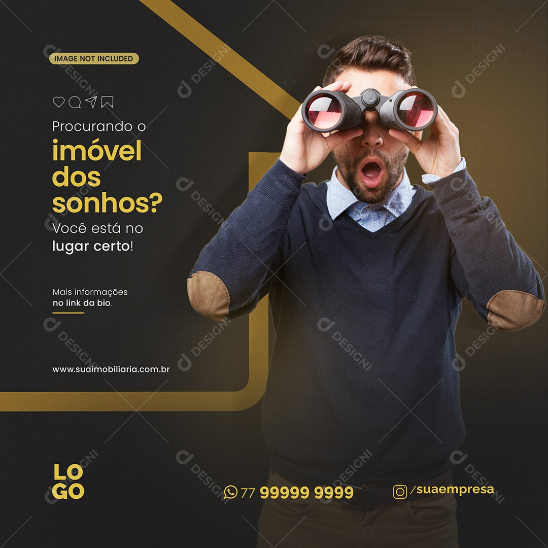 Imóvel dos Sonhos Imobiliária Social Media PSD Editável