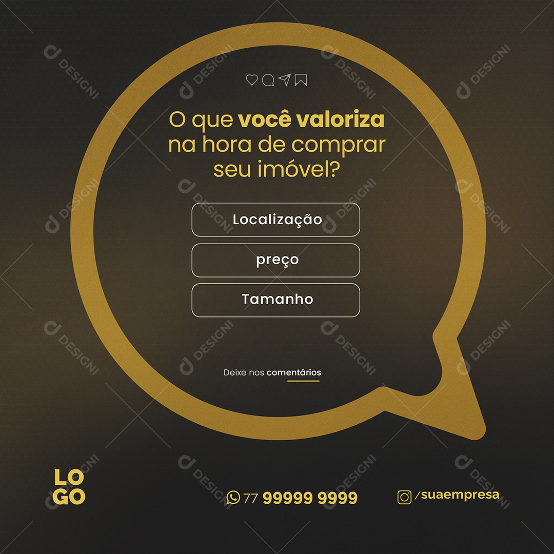 Você Valoriza Imobiliária Social Media PSD Editável