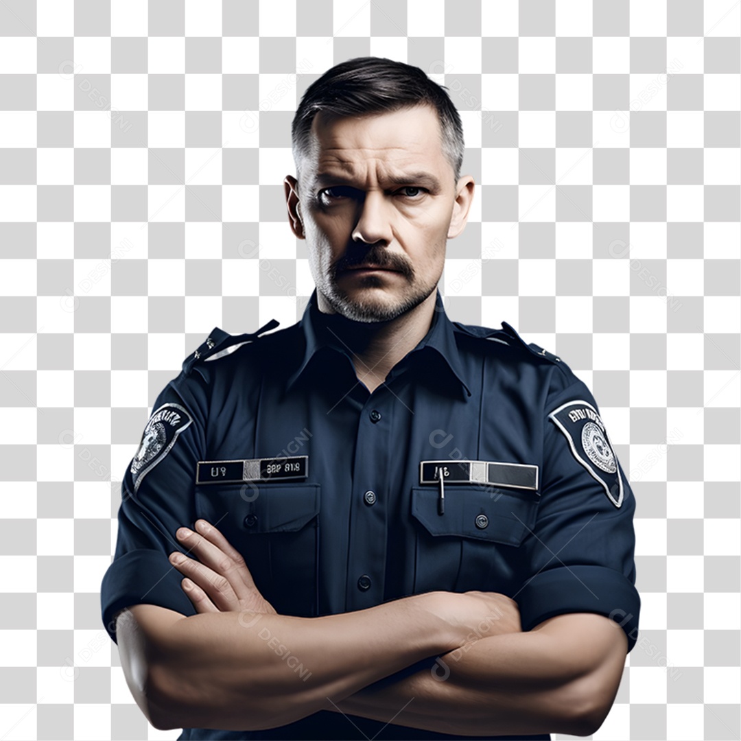 Policial Fardado PNG Transparente
