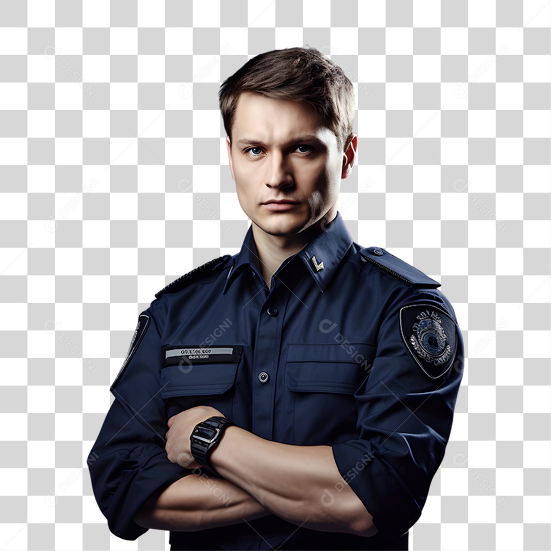 Policial Fardado PNG Transparente