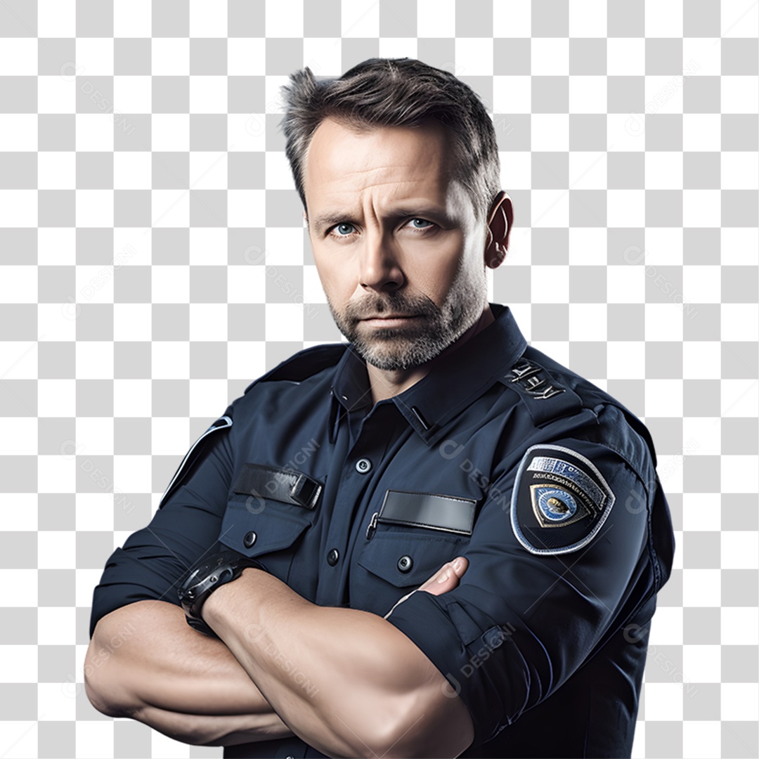 Policial Fardado PNG Transparente