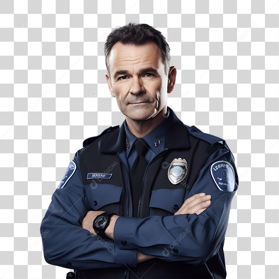 Policial Fardado PNG Transparente
