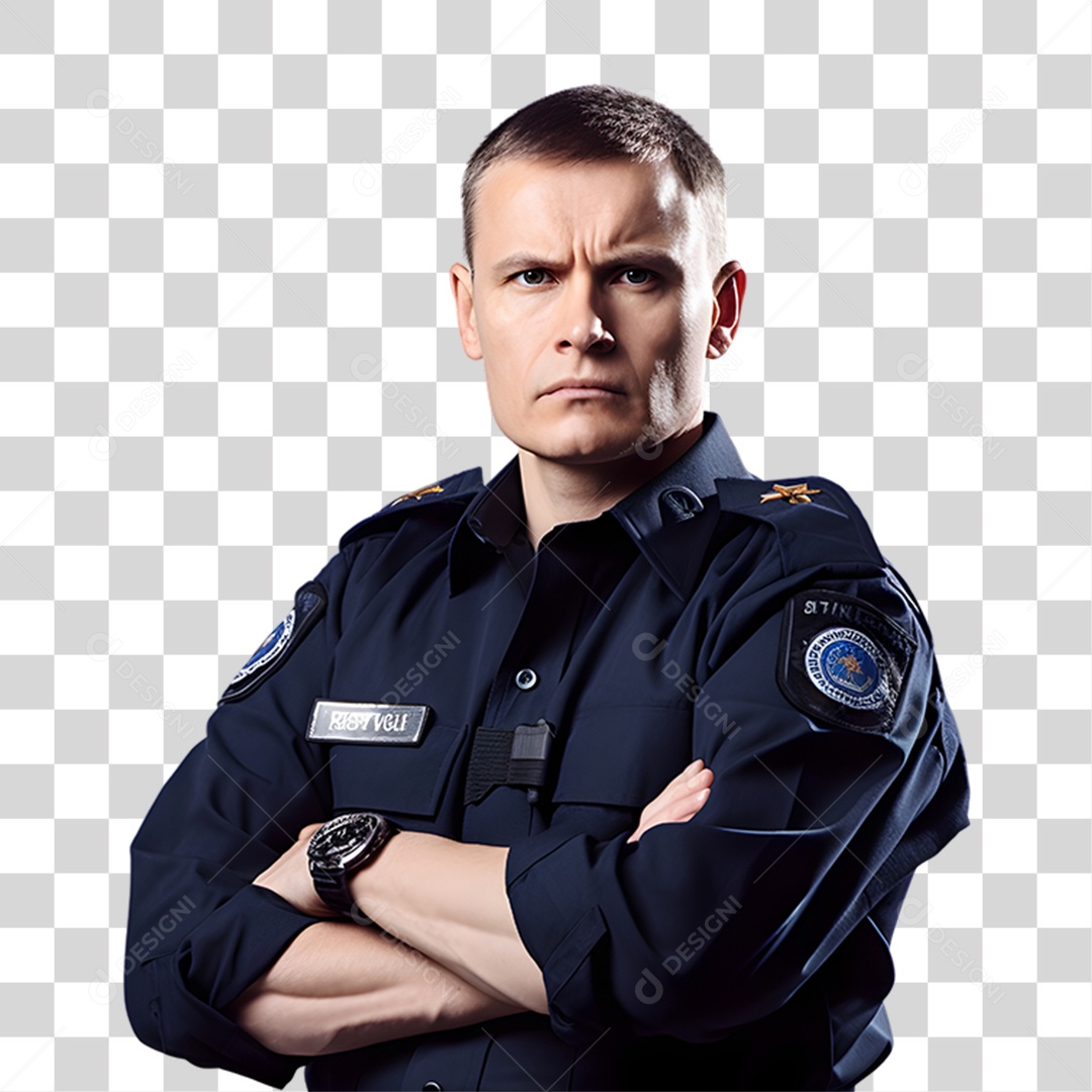 Policial Fardado PNG Transparente