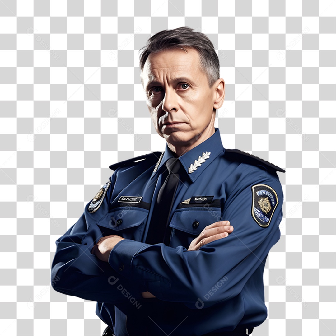 Policial Fardado PNG Transparente