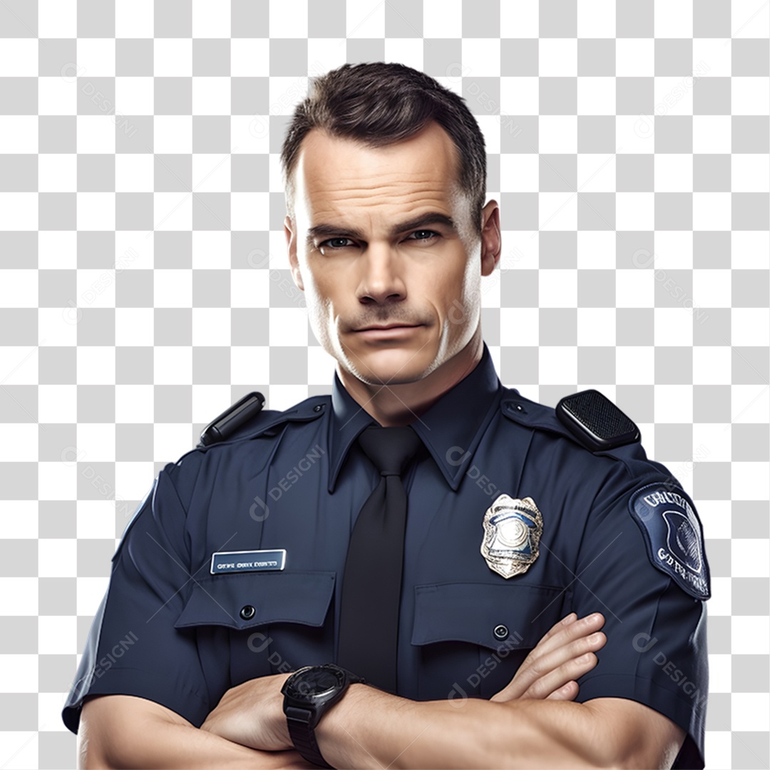 Policial Fardado PNG Transparente