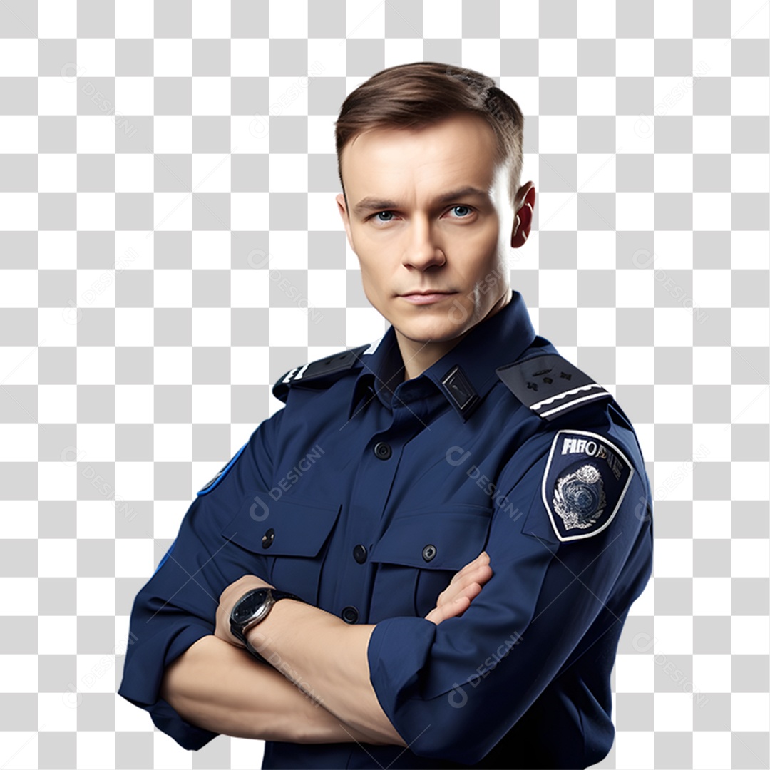 Policial Fardado PNG Transparente