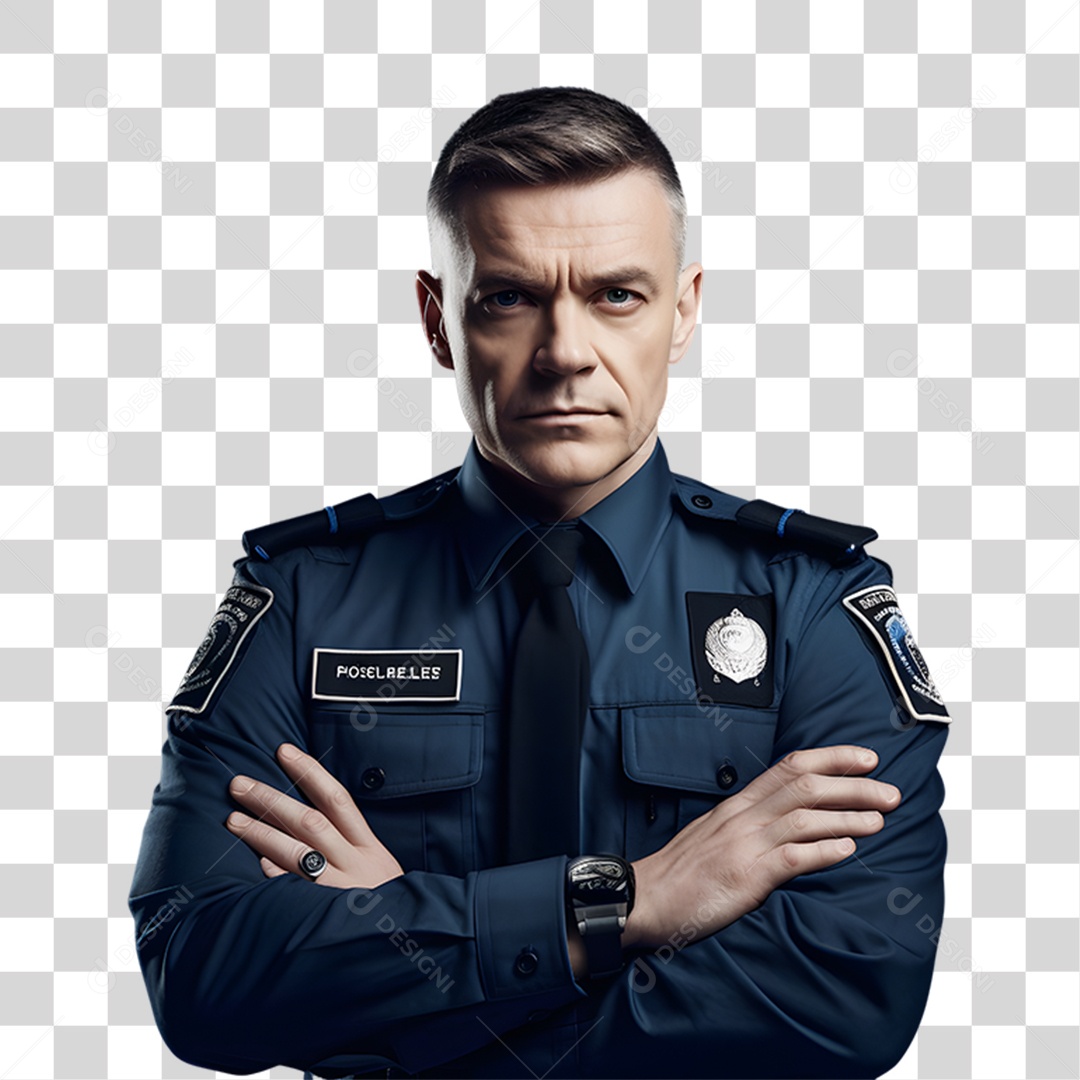 Policial Fardado PNG Transparente