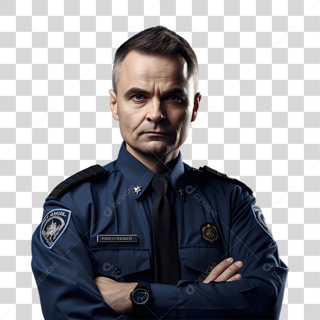 Policial Fardado PNG Transparente