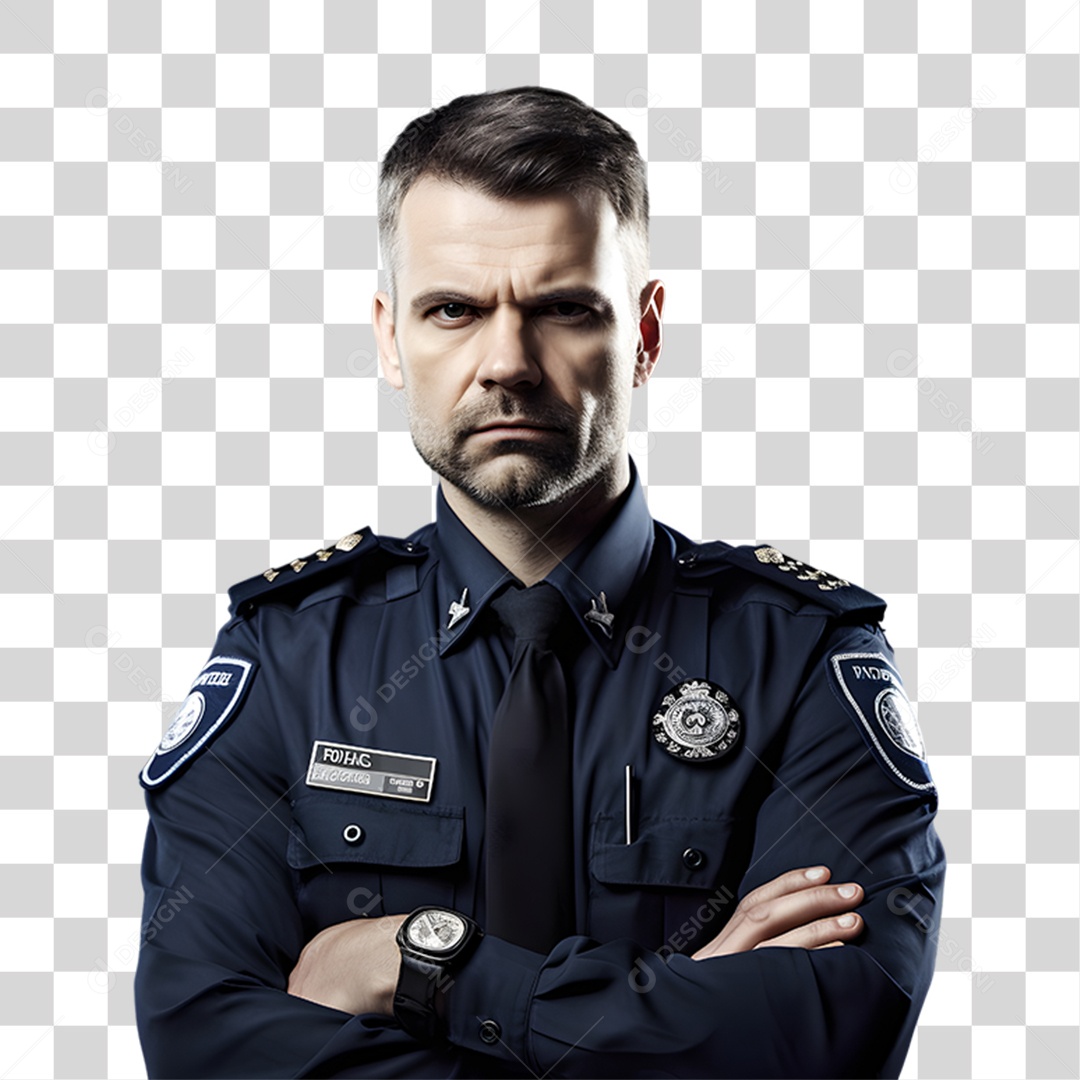 Policial Fardado PNG Transparente