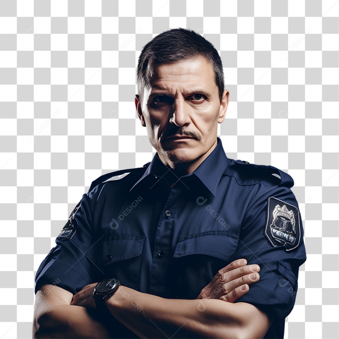 Policial Fardado PNG Transparente