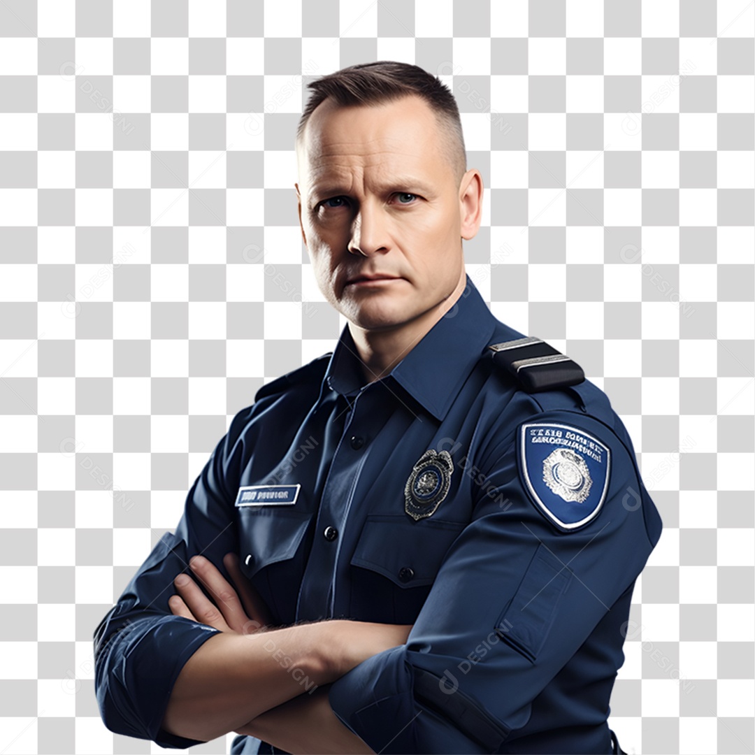 Policial Fardado PNG Transparente