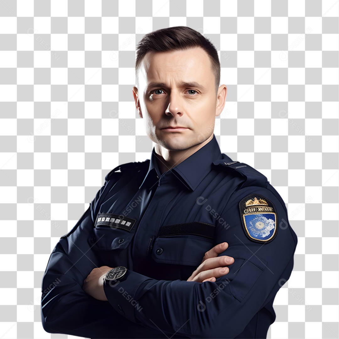 Policial Fardado PNG Transparente