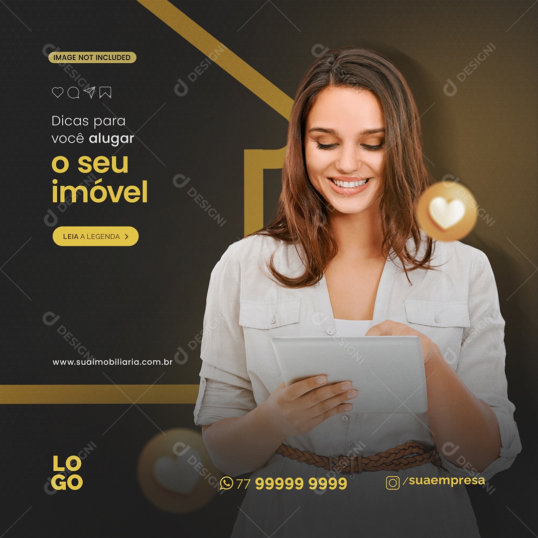 O seu Imóvel Imobiliária Social Media PSD Editável